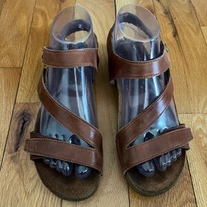 Josef Seibel Tonga Sandals Womens 37 Brown Leather Strappy‎ Outdoor Comfort